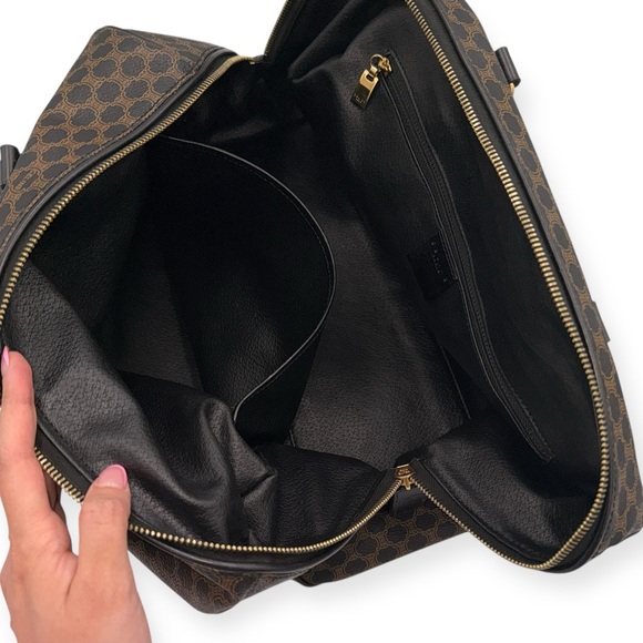 Celine Vintage Macadam Boston Bag Triomphe Canvas - Picture 10 of 14